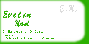 evelin mod business card