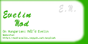 evelin mod business card